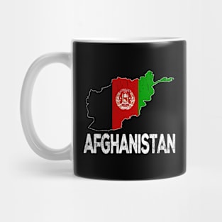 Free Afghanistan - Afghanistan Flag and Map Mug